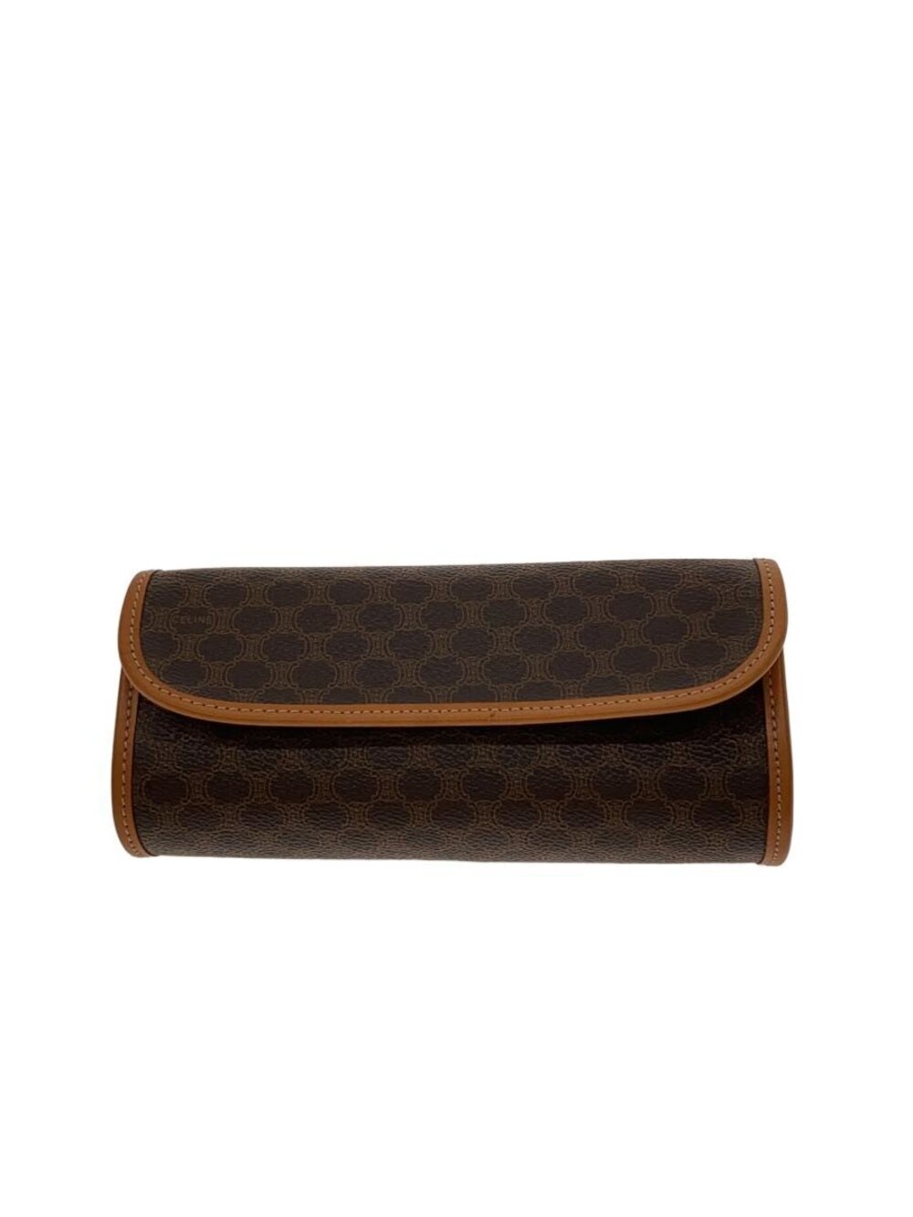 Celine Macadam Pouch Clutch Brown All over